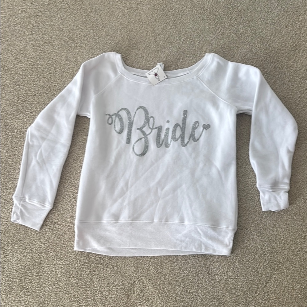 NWT White Bride Sweatshirt